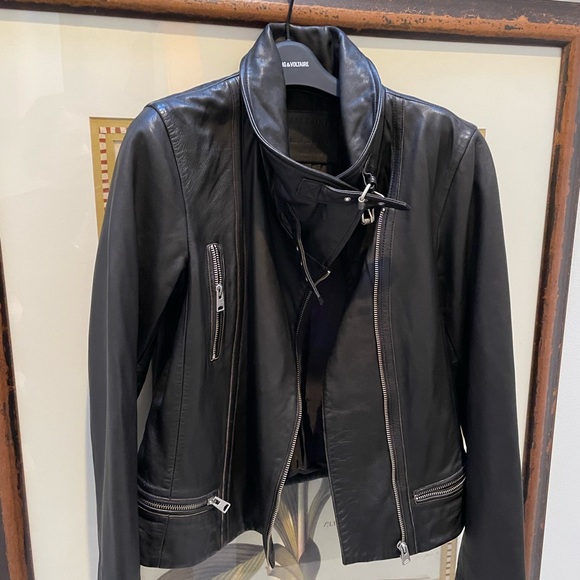 AllSaints Bales Leather Jacket - Picture 10 of 11